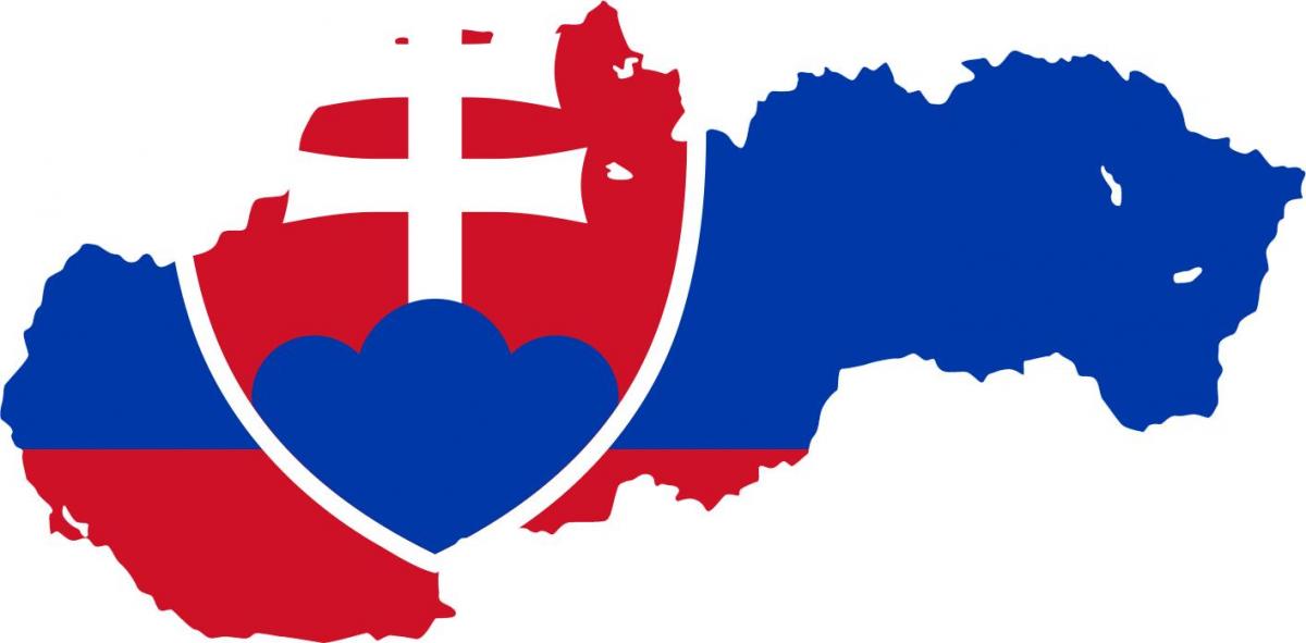 Karte von Slowakei-Flagge