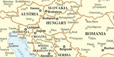Karte der Slowakei umliegenden Ländern