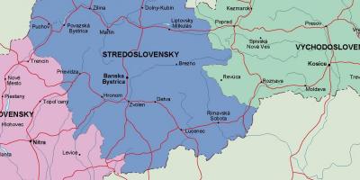 Karte der Slowakei politische