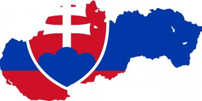 Karte von Slowakei-Flagge