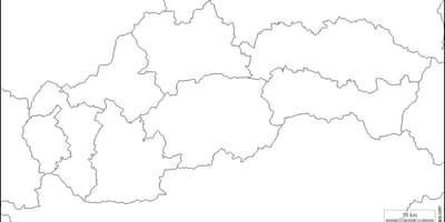 Karte von Slowakei leer 