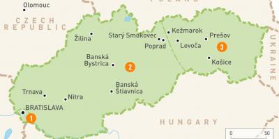 Karte von Slowakei-Regionen